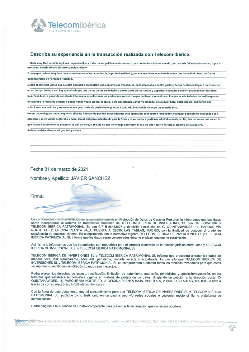 Testimonios Particulares - APW Spain